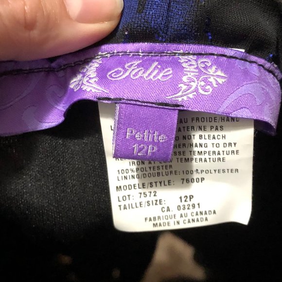 Sparkly Blue and Black Dress - Picture 2 of 2